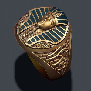 Bague religieuse pour homme style Hip Hop, Pharaon égyptien - Product Image 4