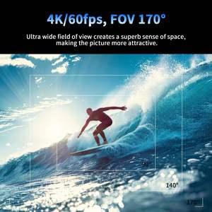 กล้องแอคชั่น Mini Cube 4K 30FPS กันน้ำลึก 21 เมตร พร้อม WiFi หน้าจอสัมผัส ระบบกันสั่น 6 แกน EIS สำหรับกีฬากลางแจ้ง - Product Image 4