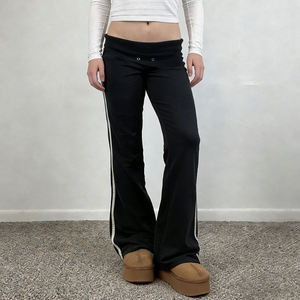 Pantalones Acampanados de Cintura Plegable para Mujer, Pantalones Deportivos Casuales de Punto, Estilo Urbano Y2K, Pantalones Largos para Dama - Product Image 2