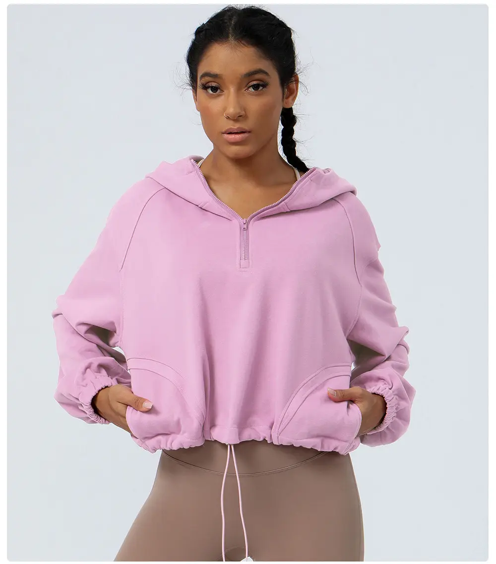High quality oversized zip hoodies custom print logo women's hoodies&sweatshirts