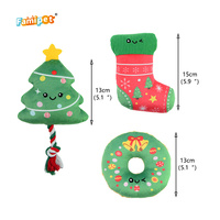 Jouet en peluche souple et grinçant pour chien, nouveau design sur le thème de Noël, personnalisé par le fabricant Famipet, vente en gros en vrac