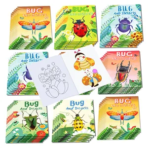 TY021 diseño de insectos mariquita Mini libro para colorear Graffiti pintura libro para actividades escolares niños regalo rellenos fiesta de insectos