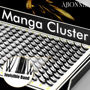 Faux cils Abonnie style manga, 192 pièces, bande transparente, kit d'extension DIY - Product Image 3