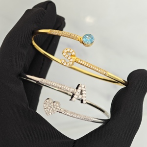 Bracciale Haomi CE fai-da-te con ciondoli a vite e zirconi, 26 ciondoli alfabetici intercambiabili oro e <span class=keywords><strong>argento</strong></span> - Product Image 3