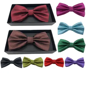 Best Price Fashion Bow ties Mens Adjustable Solid Bowties Wedding Party Men Business wedding Bow Tie