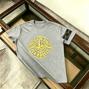 เสื้อยืดแขนสั้นสีส้มทรงโอเวอร์ไซส์สำหรับผู้ชาย ปักลาย ระบายอากาศได้ดี สวมใส่สบายๆ สไตล์สปอร์ต - Product Image 6
