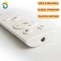 Control Remoto Inalámbrico Programable y Personalizable IR RF 2.4G de 10 Botones, Blanco, con Código Variable, Control por Voz, para DSTV, Batería AAA, Alcance de 10m