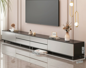 <span class=keywords><strong>Meuble</strong></span> <span class=keywords><strong>TV</strong></span> moderne, simple, écologique et durable pour salon et chambre, idéal pour petits appartements, avec rangement intégré et espace de présentation - Product Image 5