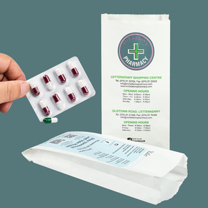 Papier ciré enduit avec logo personnalisé sac <span class=keywords><strong>en</strong></span> papier médical <span class=keywords><strong>en</strong></span> papier pour pilules d'ordonnance de <span class=keywords><strong>pharmacie</strong></span> pour l'hôpital - Product Image 1