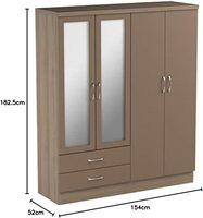 Coiffeuse en bois avec miroir Chambre à coucher Armoire murale Vêtements Armoire Dernière conception