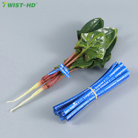 Attache torsadée pour légumes en papier/plastique de 3/8 pouce pour l'emballage alimentaire avec logo et impression personnalisés - Marque Twist-HD