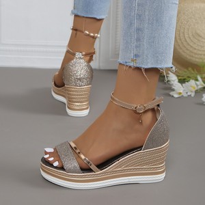 Women Platform Thick Sole Big Fish Mouth Wedge Beach <b>Sandals</b> Summer New European and American Roman <b>Sandals</b> - Product Image 6