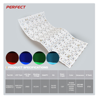 Panel de Luz LED RGBW Flexible de 480x240 mm, 6000 K, Luz Diurna, Cortable, CRI80, Regulable, IP20, Lámina de Retroiluminación para Mueble de TV de Hotel