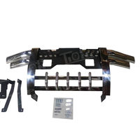 Barra de toro de acero inoxidable para camioneta 4x4, barra de empuje para coche, parachoques delantero con luces Led para Hiace Hilux Revo