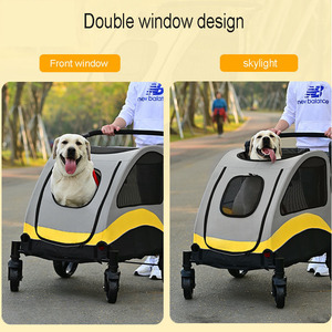 Poussette pliable pour animaux <span class=keywords><strong>de</strong></span> compagnie, transport <span class=keywords><strong>de</strong></span> chiens, accessoires <span class=keywords><strong>de</strong></span> <span class=keywords><strong>marche</strong></span>, supporte 60 kg, <span class=keywords><strong>chariot</strong></span> pour chiens, <span class=keywords><strong>chariot</strong></span> pour grands chiens, extérieur, 2 pièces - Product Image 2