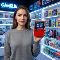 Console de jeu rétro 8 bits et 16 bits GAMINJA Source Factory avec 300 jeux intégrés sans licence, prise en charge du câble AV, OEM/ODM