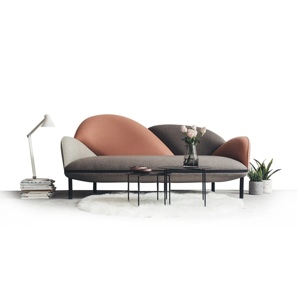 Sofá de sala de estar com design moderno, seccionais e loveseats, sofá de tecido, cadeira longa, sofá secional