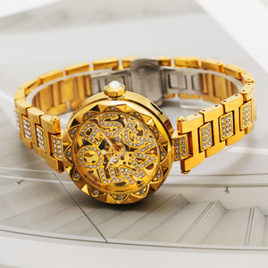 Orologio da <span class=keywords><strong>Donna</strong></span> Forsining di Lusso Meccanico Automatico in Acciaio Inossidabile Color Oro alla Moda - Product Image 3