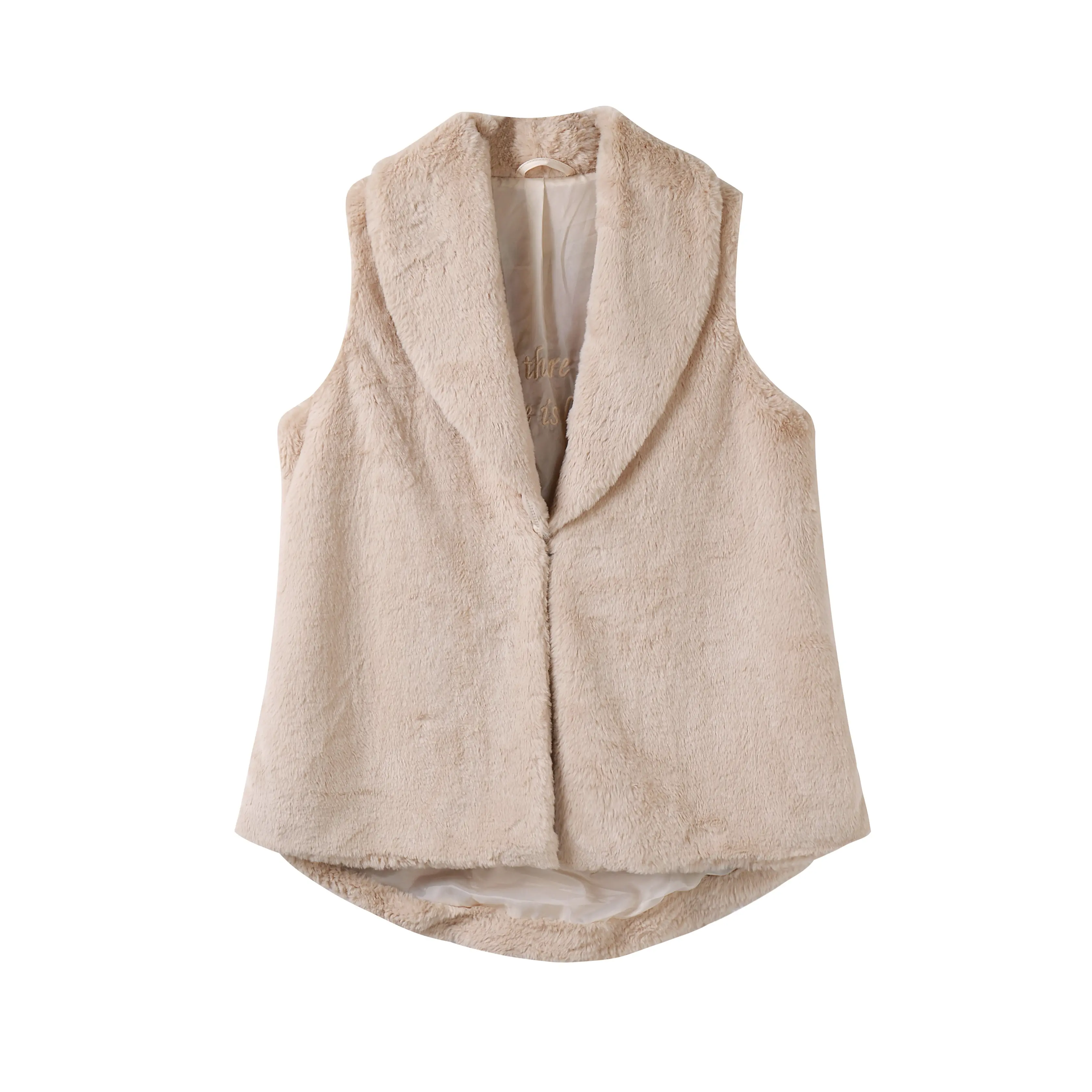 Woman's Fur Waistcoat Embroidery Vest