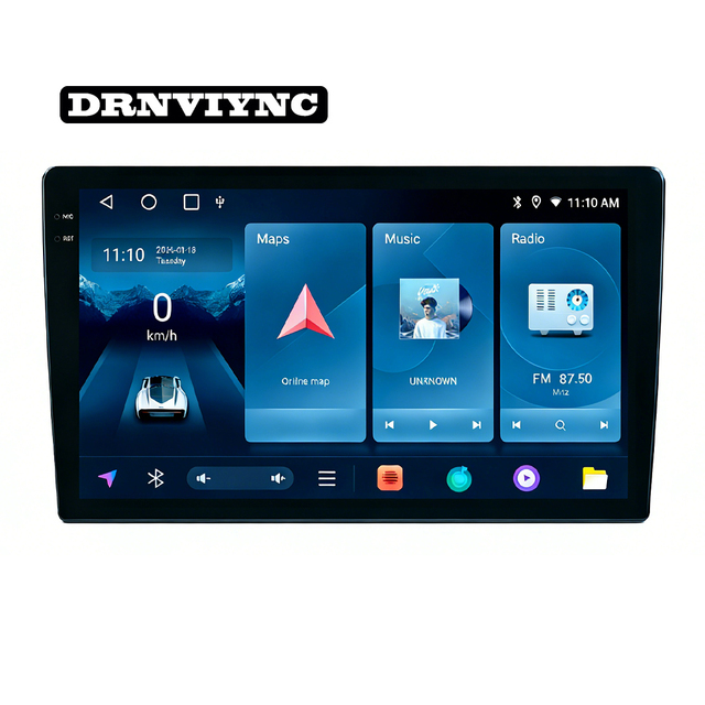 Universal Android Car Radio 2DIN Wireless Carplay Android Auto GPS Navigation Touch Screen Bluetooth FM USB Multimedia Player