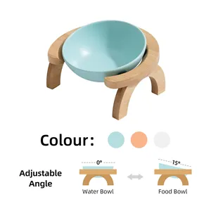 Tilted Raised Ceramic Cat Bowl Adjustable Cat Food Pot Elevated Protect Cervical Spine Dog Water Pet Bowls Amazon Ebay Supplies