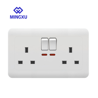 Estándar europeo 110-250V eléctrico 1 Gang 2 Gang 1way 2 Way interruptor de luz serie enchufe de pared con interruptor Precio de fabricante