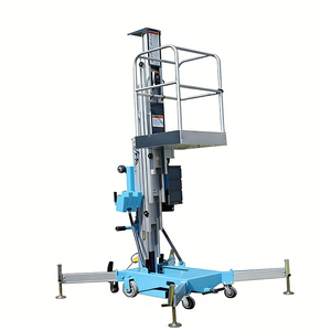 Plateforme élévatrice verticale télescopique à mât unique en alliage d'aluminium, légère et peu encombrante, 4m, 8m, 10m - Product Image 2