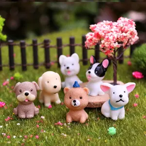 Fairy Garden Miniatures 12 Styles Cute Puppy Dog Model Craft DIY Terrarium Figure Accessory Home Decor Children Toys