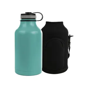 24oz 32oz 64oz Double Wall Insulated Tumbles Stainless Steel Vacuum Insulated Wine Beer Water Bottles With Lid
