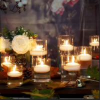 Haute qualité 3 pouces bougie flottante eau paraffine cire bougie noël Halloween décorations