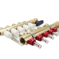 Bloc de distribution hydraulique manuel en laiton de haute qualité avec débitmètre pour système de chauffage par le sol à eau, OEM