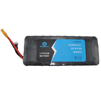 Paquete de Baterías de Estado Sólido Sinxpower 8S5P INR21700 29.6V 22500mah P45B, Tasa de Descarga de 10C, 800 Ciclos para FPV de 13-17 Pulgadas