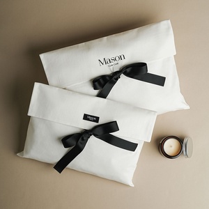 Recyclable High End Canvas Bag Canvas <b>Envelope</b> Bag With Belted Product Packaging - Product Image 2