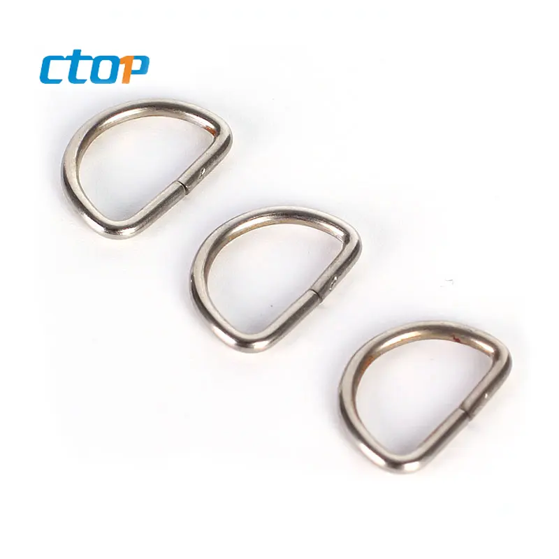 Anello a D in acciaio inossidabile personalizzato di alta qualità con anello a D per borsa