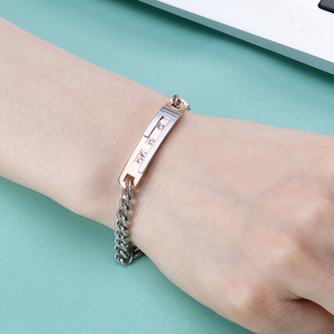 Zhongzhe gioielli coppia <span class=keywords><strong>bracciali</strong></span> regalo di <span class=keywords><strong>san</strong></span> <span class=keywords><strong>valentino</strong></span> creativo titanio acciaio Anti appannamento libero uomini donne coppia braccialetto - Product Image 3