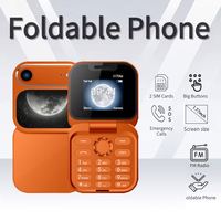 Téléphone portable à clapet I17 Air Pro avec écran HD de 1,77 pouce, double SIM, langues espagnole et française, batterie de 1000-1499 mAh, processeur MTK 62XX