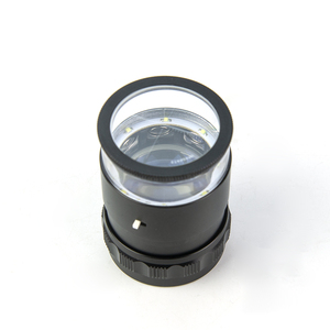 Loupe cylindrique 10X avec poignée miniature et échelle LED pour laboratoire Loupe professionnelle - Product Image 1