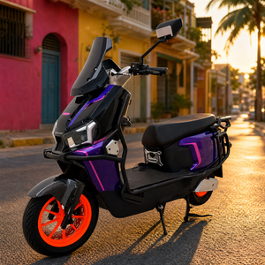 Motocicletta Elettrica Pronta per l'Esportazione con Motore da 3000W, Batteria al Litio 72V50AH, Luce Ambientale a Sette Colori e Freno a Disco Integrato nel Mozzo della Ruota - Product Image 1