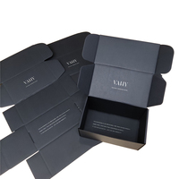 Grandes boîtes d'expédition en carton ondulé noir mat robustes pour robes de mariée, envoi postal, cosmétiques, cadeaux, abonnement