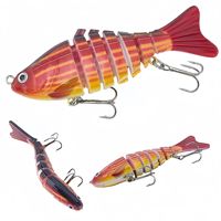 Appâts artificiels multi-couleurs en acier inoxydable de type nageur, multi-sections, pour la pêche en mer, directement de l'usine