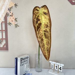 Fábrica de Flores Meiyu Craft, Hojas Artificiales de Anturio de 30cm-100cm de Altura, Simulación Realista, Decoración para Bodas y Hogar - Product Image 3