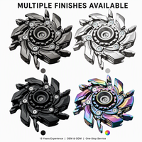 Mainan fidget gyro mekanik kustom untuk meredakan stres, mainan fidget open armor, mainan putar EDC, fidget spinner mecha logam