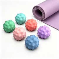 Ballon de yoga en gel de silicone BSW 7,5 cm pour relaxation musculaire et fascia, en forme de hockey, pour acupression, massage, exercice et fitness, type cacahuète
