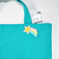 Nouvelle broderie thermocollante / autocollante, patch étoile filante mignon couleur macaron pour vêtements d'enfants et décoration de sacs