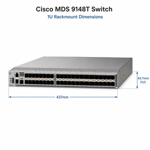 Original MDS 9148T 32G FC SAN <b>Switch</b> For Cisco 24 Ports Active DS-C9148T-24IK9 Dual 650W Power 1.5Tbps Storage <b>Network</b> - Product Image 6