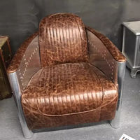 Ensemble de canapés Chesterfield Aviator de style mid-century modern, en cuir PU écologique, multifonctionnel, pour appartement, bureau, salon