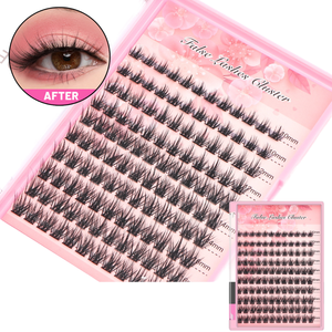 Pestañas Postizas de Racimo Natural <span class=keywords><strong>Isabella</strong></span> Hechas a Mano en China, 10 Filas, 0.07mm, Bandeja Rosa, Etiqueta Privada, Precortadas, DIY - Product Image 3