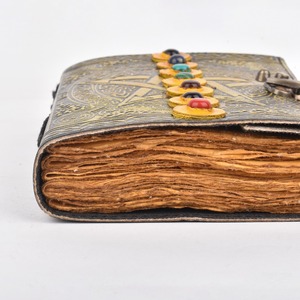 วารสารหนังลายท้องฟ้าดาว7เล่มทำด้วยมือลายนูนสไตล์วินเทจ - Product Image 4