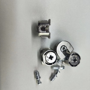 White Brown Furniture Wardrobe <b>Kitchen</b> Cabinet Fastener <b>Plastic</b> Wood Shelf Support and Connectors - Product Image 6