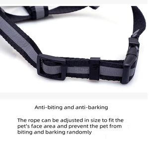 Muselière pour chien en cuir souple et résistant, réglable, anti-morsure, avec design ajouré pour la circulation des dents, pour la protection de la bouche des chiens - Product Image 3